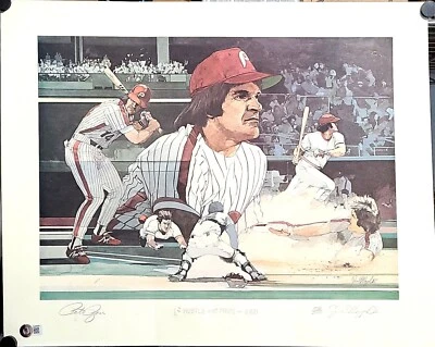 PETE ROSE Signed 16x20 Poster "HUSTLE & PRIDE - 3631" BAS #BJ008909 - Image 1 of 4