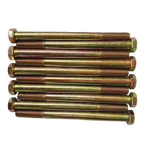 (10) Bullone vite tappo testa esagonale grado 8 grado 8 1/2"-13 x 6-1/2" giallo zincato grosso - Foto 1 di 7