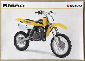 SUZUKI RM80 MOTORCYCLE Sales Specification Leaflet 1998 - Picture 1 of 2