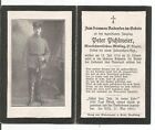 German WW 1 -- Soldier Death Card ** ORIGINAL ** 1918 - Field Artillery