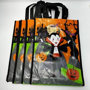 Halloween Treat Bags Large Tote Vampire Dracula Bags Party Favors 16x12 LOT of 4