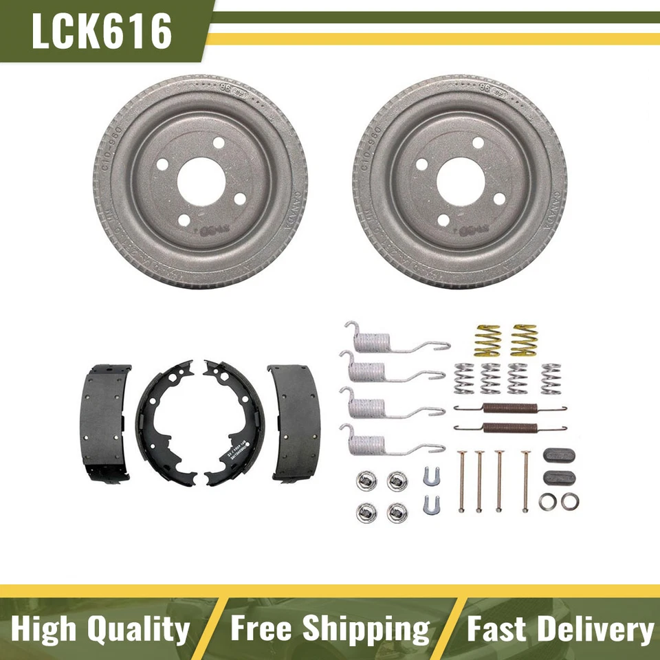 Rear Brake Drums & Brake Shoes Hardware Spring Kit Fits 1985 Dodge Mini Ram - Image 1 of 4