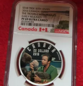2016 $20 Canada Star Trek 50th Anniversary The Trouble With Tribbles NGC PF69  - Picture 1 of 3
