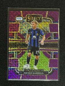 Nicolo Barella - 2024 Select FIFA Terrace Purple Mojo Prizm #37 FC Milano - Picture 1 of 2