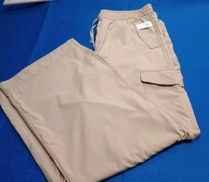Old Navy Stretchtech Womens Tan High Rise Wide Leg Straight Pants Size XL Tall - Picture 1 of 10