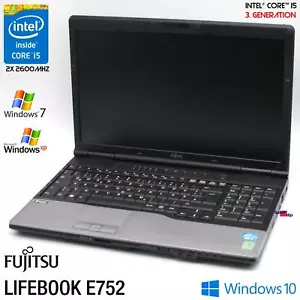 Fujitsu LifeBook E752 15.6 " HD Intel Core i5 3230M 250GB 4GB Windows XP 10 7 11 - Picture 1 of 10