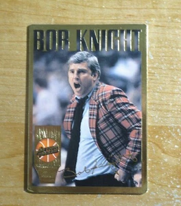 BOB KNIGHT 2004 Action Packed Basketball HALL of FAME 24k Gold Signature HOF - Imagen 1 de 2