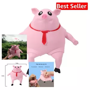 Large Pink Pig Squeeze Toy - Stress Relief for Kids and Adults, Portable Size - Picture 1 of 11