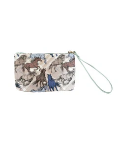 Signare Gobelin blau Pferd Handgelenktasche Handtasche klein Beutel - Bild 1 von 1