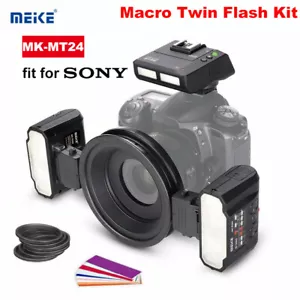 Meike MK-MT24 MK-MT24S Kit macro doppio flash speedlite per DSLR Sony - Foto 1 di 7