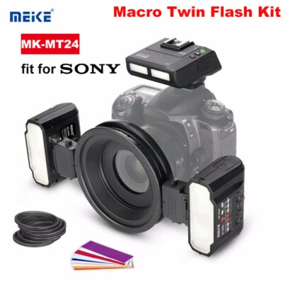 Meike MK-MT24 MK-MT24S Macro Twin Flash Kit Dual Flash Speedlite for Sony DSLR - Image 1 of 4