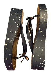 Kate Spade Platform Thong Sandals Size 9 Navy With Stars Bow With Charm Navy - Picture 1 of 6