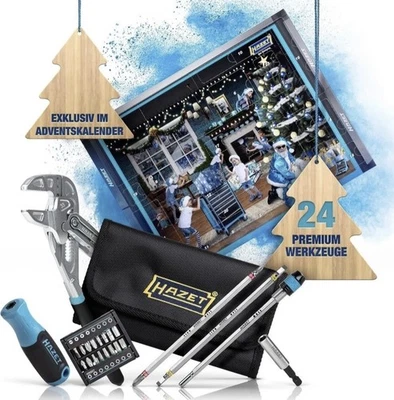HAZET Adventskalender 2024 I 24-teiliger Premium Werkzeug-Satz Weihnachten - Bild 1 von 4