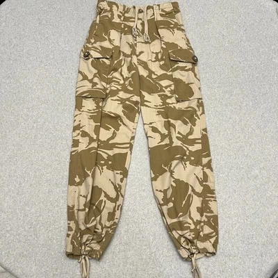Military Tropical Desert Camo Cargo Pants Mens Large 90’s Paratrooper Drawstring - Image 1 of 4