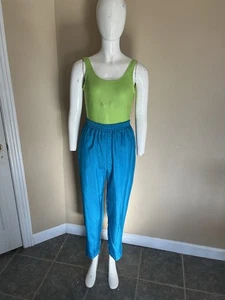 Vtg 80s Workout Outfit Womens Small Windbreaker Pants One Piece Bodysuit - Picture 1 of 14