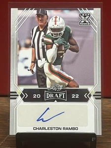 2022 Leaf Draft Charleston Rambo #BA-CR1 AUTO Rookie RC - Picture 1 of 2