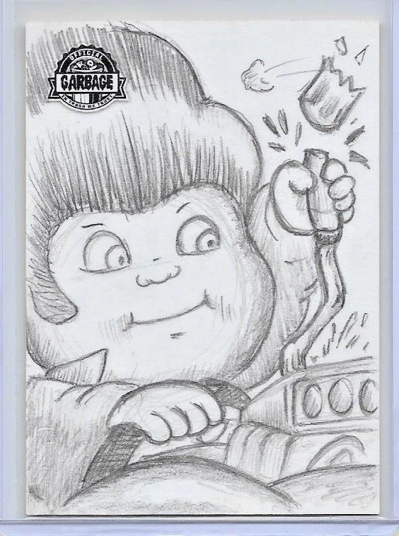 2023 TOPPS GARBAGE PAIL KIDS KRASHERS SERIES 4 SKETCH CARD 1/1 ROO BEEO GREG GPK - Image 1 of 1