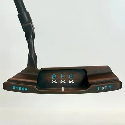 Byron Morgan 612 Putter - Dark Copper Patina Twisted Neck - 34" - Image 1 of 4