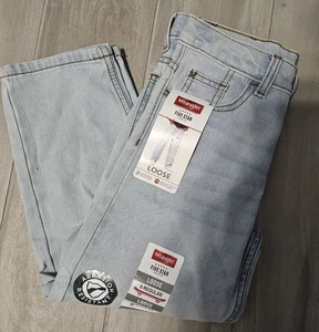 Wrangler Jungen Lightwash lockere Passform verstellbar Größe 6 normale Jeans KOSTENLOSER VERSAND - Bild 1 von 7