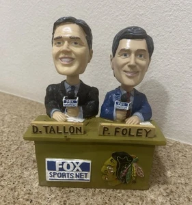 Chicago Blackhawks Sender Pat Foley und Dale Tallon Wackelkopf Fuchs Sport - Bild 1 von 11