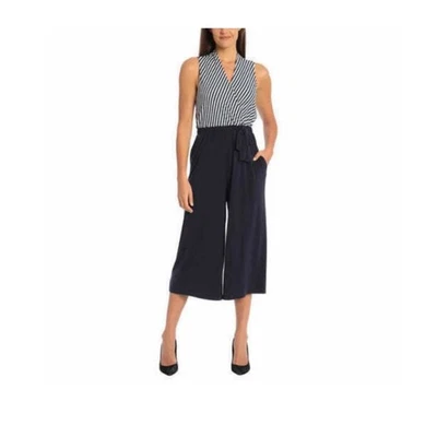 Mono Sandra Darren para mujer a rayas halter culotte azul marino blanco talla M nuevo con etiquetas Foto 1 de 4