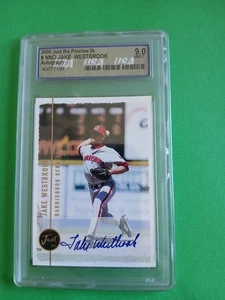 Tarjeta autografiada de Jake Westbrook - 2000 Just Minors como nueva EE. UU. 9 - Imagen 1 de 2