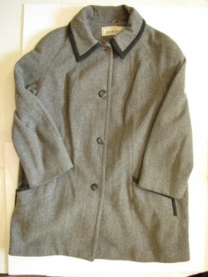 Abrigo con Capa de Lana Mackintosh Gris Botón Frontal Bolsillos Recortados Hecho en Escocia Foto 1 de 4