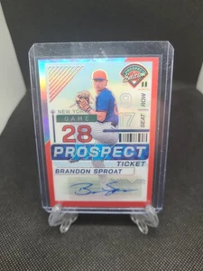 Brandon Sproat Auto 2024 Panini Prospect Edition #92 Holo Red 41/199 (AU, RC)NYM - Picture 1 of 2