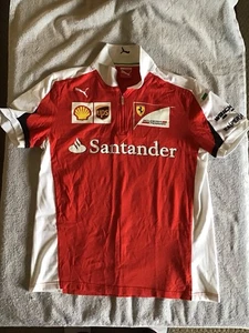 2010’s Puma SCUDERIA FERRARI Formula 1 Team Medium Polo Shirt 1/4 Zip - Picture 1 of 7