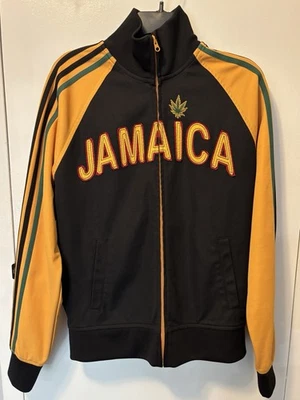 Lucky Brand Athletic Jamaica Rasta Jacket Embroidered Vintage Style Men's M - Image 1 of 4