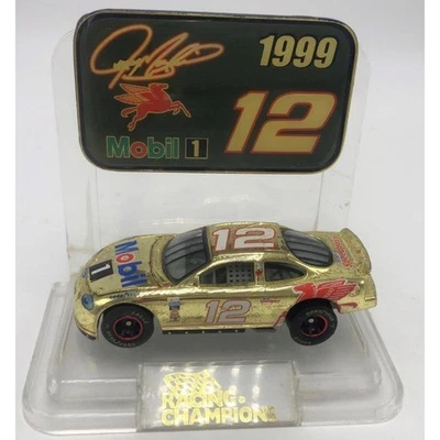 J Mayfield #12 Mobil 1 24K Gold 1:64 Racing Champions 1999 NASCAR Diecast Car - Image 1 of 3