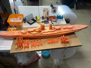 Kit Modelo Crucero de Batalla Clase Markensen de la Armada Alemana Impreso en 3D 1/200 Sin Pintar - Imagen 1 de 9