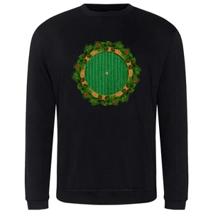 Loch im Boden Haustürkranz Zauberer Weihnachten Herren & Damen Sweatshirt - Bild 1 von 4