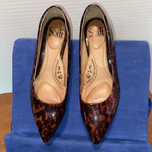Sofft Leather Pointed Toe Pump Tortoiseshell Women’s Size 6M Mid Heels #s1 - Picture 1 of 17