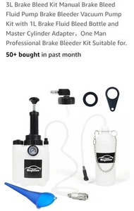 3L Car Manual Brake Bleeding & Clutchs Fluid Bleeder Vacuum Pump Tool Kit - Bild 1 von 7
