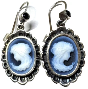 Rare Vintage Retired Pandora Cameo Earrings 290149CAM - Picture 1 of 5