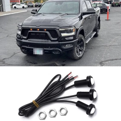 3PCS LED Amber Front Grille Mark light for Dodge Ram 1500 2500 3500 - Image 1 of 4