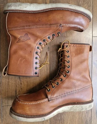RED WING MOC TOE BOOTS 877 UK 9.5 US 10.5 ORO ORO-IGINAL  - Image 1 of 4
