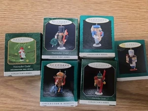 Juego de 6 adornos cascanueces miniatura HALLMARK KEEPAKE nuevos - Imagen 1 de 10