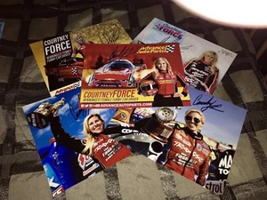 Courtney Force signed autograph Hero Card photo lot of 5 NHRA - Picture 1 of 1
