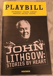 Broadway Playbill New play 2018 John Lithgow: Stories By Heart - Picture 1 of 3