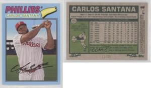 2018 Topps Archives 1977 Design Blue /25 Carlos Santana #151