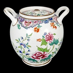 1820s Regency Spode porcelain Chinoiserie Famille rose creamware barrel jar 3184 - Picture 1 of 21
