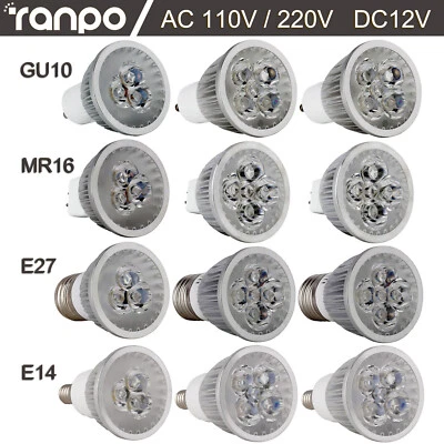 1/10PCs Dimmable LED Spotlight Light Bulbs GU10 MR16 E27 E14 9W 12W 15W 220V 12V - Image 1 of 4