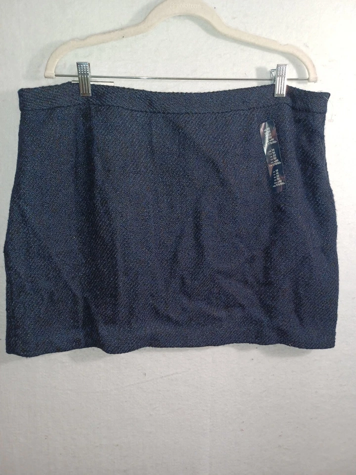 Gap Skirt Womens Blue Knit Weave Gift Classic Pencil With Tags SZ 18