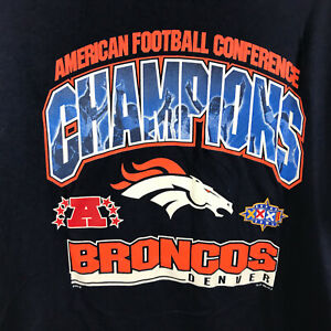 Vtg Denver Broncos 1998 AFC Champions T Shirt ~ XXL Adult 2XL ~ Super Bowl XXXII