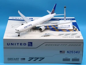 Avión diecast modelo N2534U JC Wings 1:200 United Boeing B777-300ER aletas hacia abajo - Imagen 1 de 14