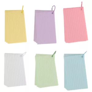 Notebook Pocket Blank Cards Notepads Pre Hole Punched Index Office Baby - Picture 1 of 12
