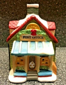 Ceramic Post Office Village Building Tealight Votive Candle Holder Home Decor - Bild 1 von 6