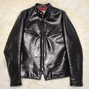 Schott 641XXH Horsehide Leather Single Riders Jacket Blouson Men Size 34 Black - Picture 1 of 13